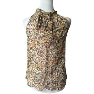 Elegant Floral Halter Neck Blouse small